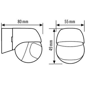 Produktbild für Bewegungsmelder Esylux MD 180 Basic PIR