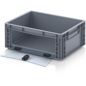 Eurobox AUER EG SKL 43/17 HG, grau, mit Acrylglas-Sichtklappe