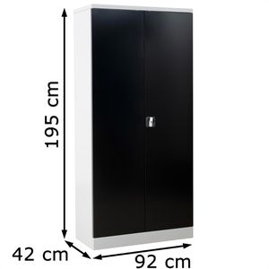 Produktbild für Mehrzweckschrank G-Office UNC.19/N abschließbar, grau/ schwarz