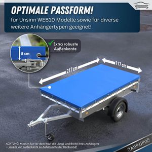 Produktbild für Anhänger-Plane Tarpofix FP24, wasserdichte Flachplane
