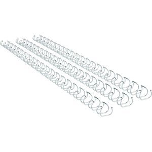 VPE=100 Stück 24 Ringe 8 mm silber GBC Drahtbinderücken WireBind A5 