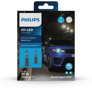 Produktbild für Auto-Lampe Philips Ultinon Pro6000 Boost Gen2, 5800 Kelvin, H1