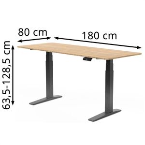Produktbild für Schreibtisch FlexiSpot E7B-Pro 2026, ahorn / schwarz