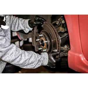 Produktbild für Einmalhandschuhe NITRAS Tough Grip N, schwarz, 50 Stück