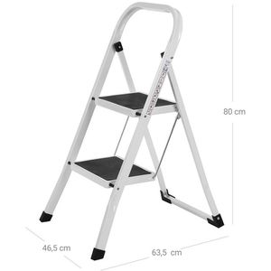 Produktbild für Klapptritt Songmics GSL12WT, weiß, aus Stahl
