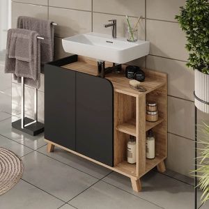 Produktbild für Waschbeckenunterschrank Vicco Karen, stehend