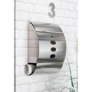 Produktbild für Briefkasten Böttcher-AG 60117, silber, aus Edelstahl