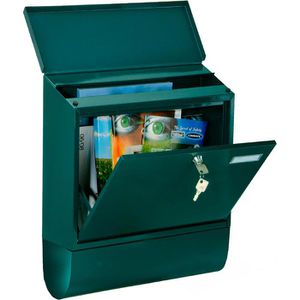 Produktbild für Briefkasten Rottner T03960 Villa Spezial-Set, grün, aus Stahl
