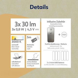 Produktbild für LED-Unterbauleuchte Müller-Licht Alio Push, warmweiß