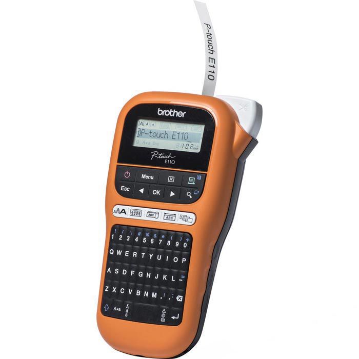 Brother Beschriftungsgerät P-touch E110, max. 2 Zeilen, bis 12mm Höhe ...