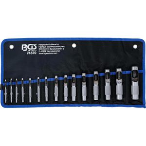 Locheisen BGS-technic 74570, 15-teilig