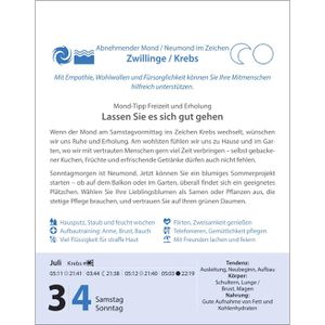 Produktbild für Mondkalender Harenberg 2899300, Leben mit dem Mond, Jahr 2027