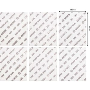 Produktbild für Schleifpapier Bosch Expert W480 Web, Körnung 120-320, Set