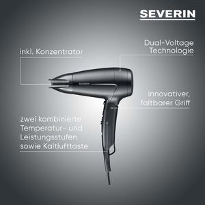 Produktbild für Haartrockner Severin Travel Hair Dryer, HT 0159