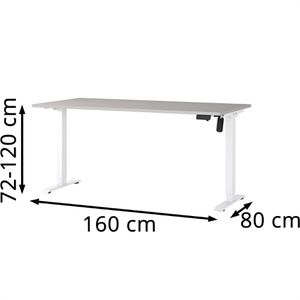 Produktbild für Schreibtisch Germania Profi 3.0, 8024-617, kaschmir / weiß