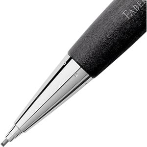 Produktbild für Drehbleistift Faber-Castell e-motion Birnbaum, schwarz/silber