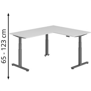 Produktbild für Schreibtisch Hammerbacher XDSMW, lichtgrau / graphit