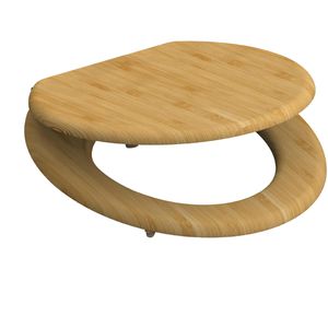 Produktbild für WC-Sitz Schütte Natural Bamboo 81001, oval, aus Bambus