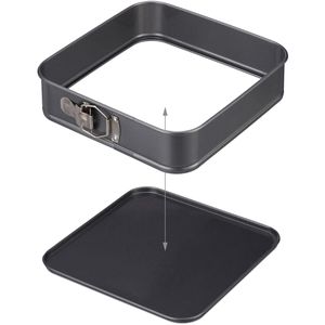 Produktbild für Backform Relaxdays quadratisch, mit Flachboden, Stahl, 3-tlg.