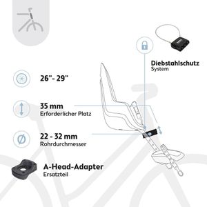 Produktbild für Fahrrad-Kindersitz bobike GO Mini