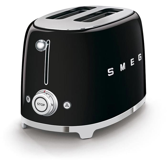 Smeg Toaster TSF01BLEU 50er Retro Style, 2 Scheiben, 950 Watt, Edelstahl,  schwarz – Böttcher AG