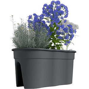 Produktbild für Blumenkasten KHW Flowerclip XL, anthrazit