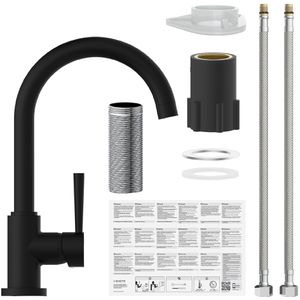 Produktbild für Küchenarmatur Schütte Cornwall, schwarz matt