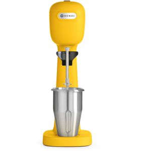 Hendi Standmixer Milchshake-Mixer 221631, Edelstahlbehälter, 400 Watt, 950ml, gelb