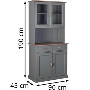 Produktbild für Küchenschrank Inter-Link Luzerna 5.1, grau, (BxH) 90 x 190 cm