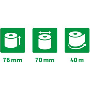 Produktbild für Kassenrollen Exacompta 7670120V 76mm x 40m x 12mm