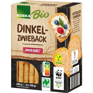 Zwieback Edeka Dinkel ungesüßt, laktosefrei, BIO