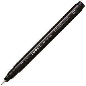 Fineliner Tombow Mono drawing pen 01, schwarz