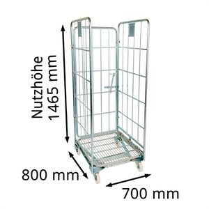 Produktbild für Rollbehälter HMH nestbar, Nutzhöhe 1465mm