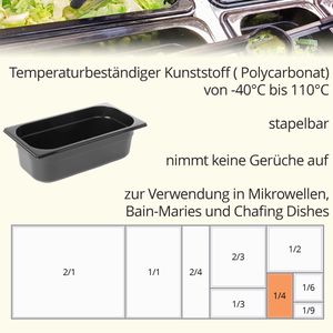 Produktbild für GN-Behälter Hendi Profi Line, 862629, GN 1/4