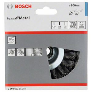 Produktbild für Drahtbürste Bosch 2608622011, Kegelbürste Ø 100mm