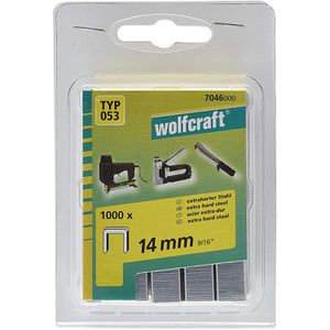 Produktbild für Tackerklammern Wolfcraft 7046000, extra hart, 14mm