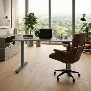 Produktbild für Schreibtisch Kerkmann Move small office, lichtgrau / silber
