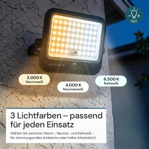 Produktbild für LED-Außenstrahler Luxula LXSO400141, mit Fernbedienung, IP65