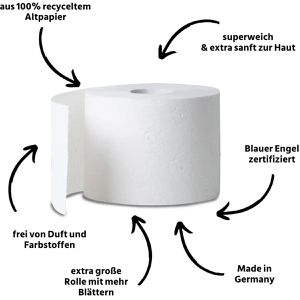 Produktbild für Toilettenpapier Oecolife Großpackung, plastikfrei