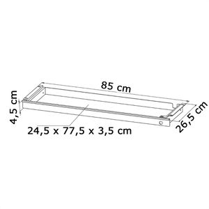 Produktbild für Unterbau-Schublade SO-TECH CAVO, grau, aus Metall