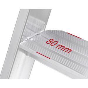 Produktbild für Stehleiter Hymer Alu Pro, 7002607, mit Plattform