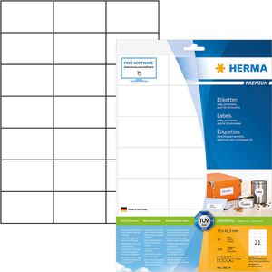 Universaletiketten Herma 8634 Premium, weiß