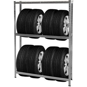 Produktbild für Reifenregal Monzana 104365, silber, für 8 Reifen