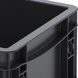 Produktbild für Eurobox AUER ESD EG 32/12 HG, schwarz, 5,3 Liter
