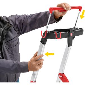 Produktbild für Stehleiter Hailo TopLine L100, 8050-307, mit Plattform