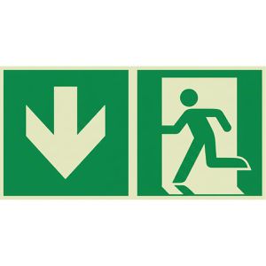 Hinweisschild Abtec ISO 7010 E001+E005 Aluminium