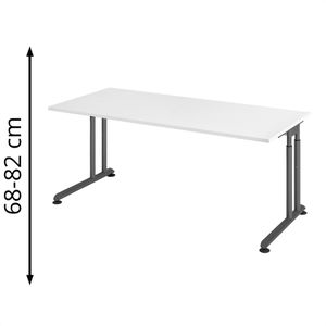Schreibtisch Hammerbacher Z-Serie, weiß / graphit