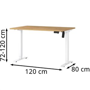 Produktbild für Schreibtisch Germania Profi 3.0, 8022-552, eiche / weiß