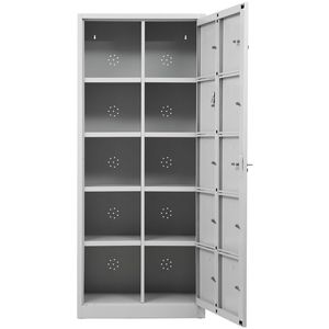 Produktbild für Schließfachschrank G-Office SHC/M.10, lichtgrau
