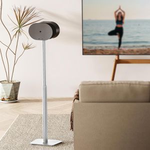 Produktbild für Lautsprecherständer myWall HS45WL, weiß, aus Metall, 2 Stück
